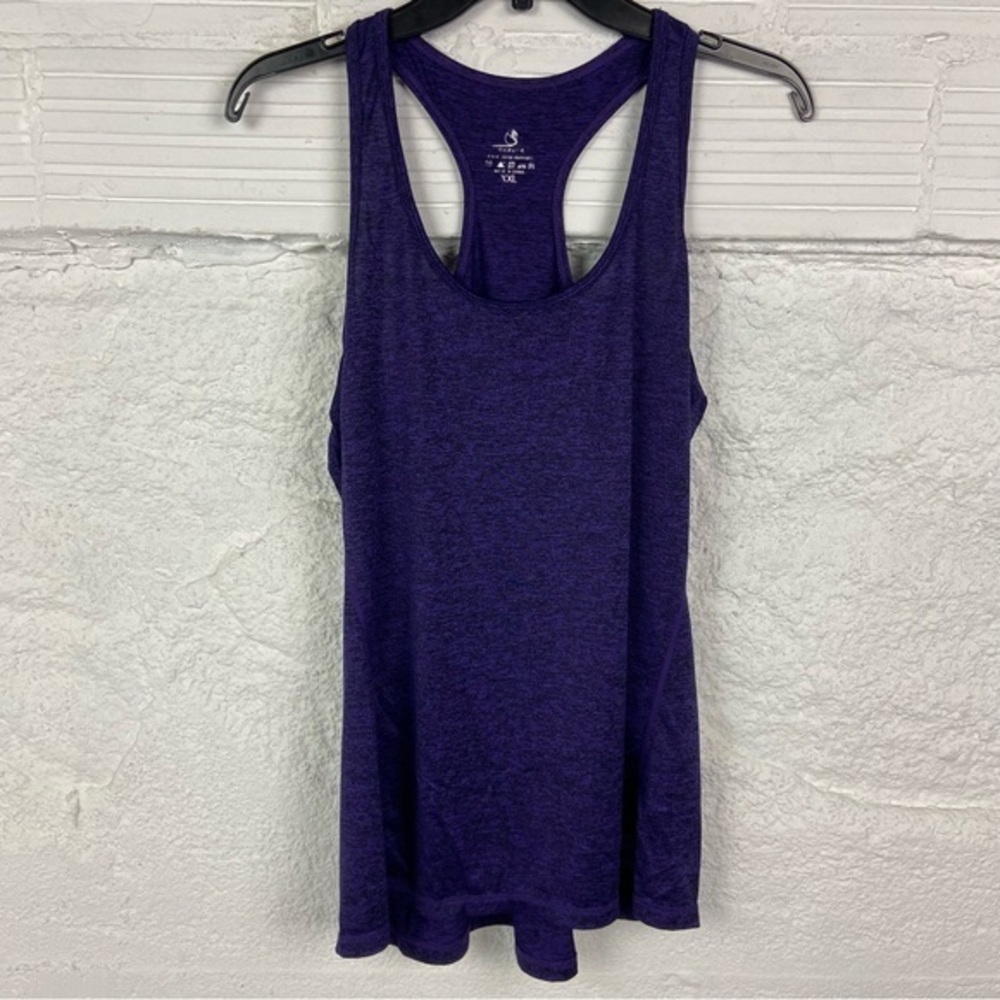 Icyzone Purple Women's racerback athletic workout sporty Tank Top size XXL